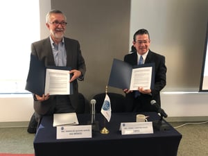 Mario de Agüero, Director General de GS1 México y Daniel Campero, Director General de ANFEC